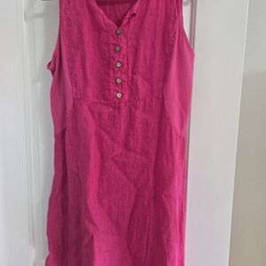 Trrzo Millennio Hot Pink Linen Dress